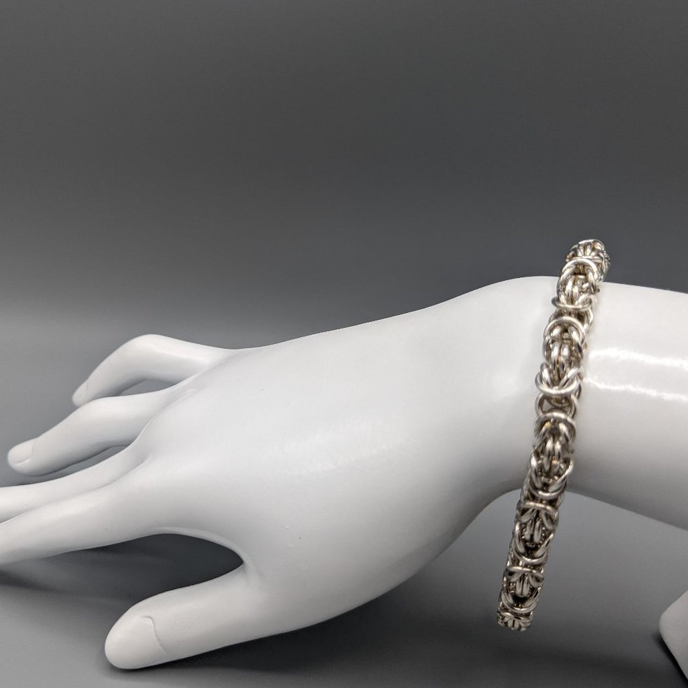 Alfani Silver Tone Byzantine Chain Bracelet